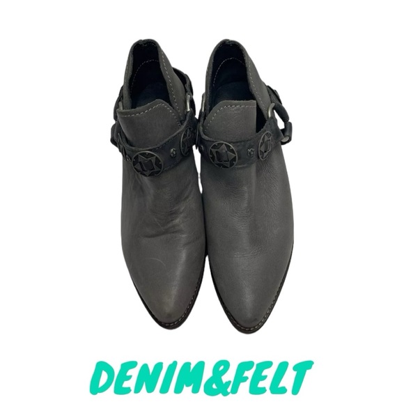 Steve Madden 'Aces' Grey w/ Conchos Women's Ankle Booties/Boots | NEW!!🩶🩶 - Picture 4 of 9